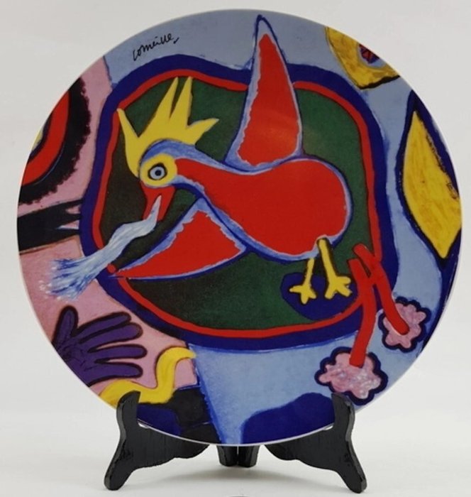 Corneille (1922-2010) - Keramieken bord - Oiseau - 2x