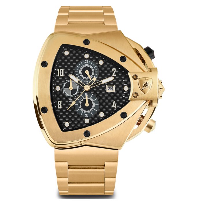 Tonino Lamborghini - Ingen mindstepris - T20SH-B-B - Mænd - HELT NY - Spyder Horisontal kollektion - Gul guld