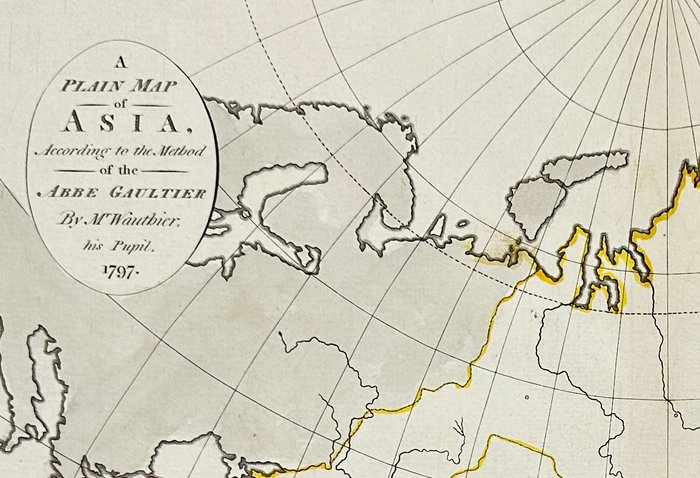 Asien - Almindelig kort over Asien; Samuel Bentley / Richard Bentley / Abbe Gaultier - A plain map of Asia, according to the method of the Abbe Gaultie - 1801-1820