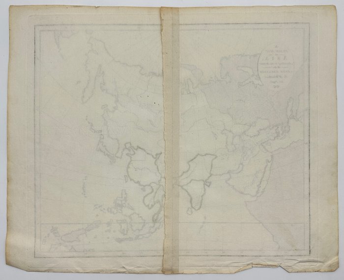 Asien - Almindelig kort over Asien; Samuel Bentley / Richard Bentley / Abbe Gaultier - A plain map of Asia, according to the method of the Abbe Gaultie - 1801-1820