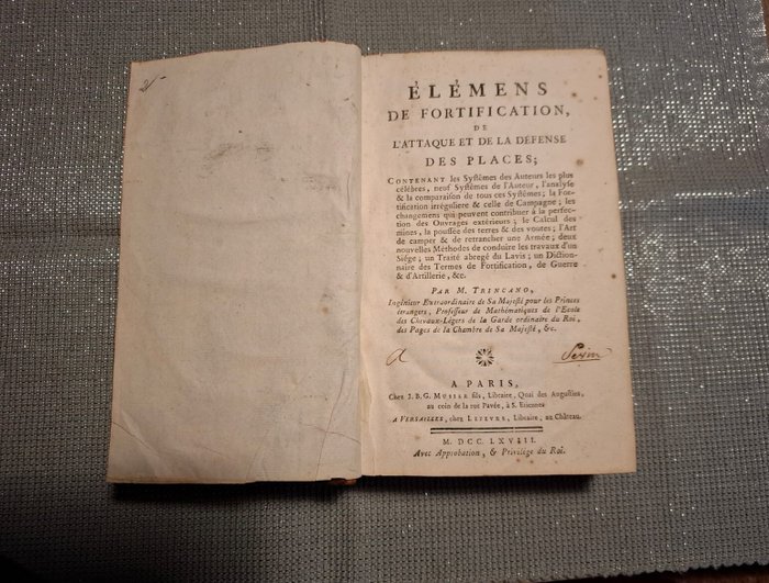 Trincano M. - Elemens de fortification de l'attaque et de la defense des places - 1768