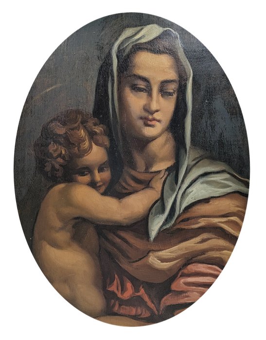 Scuola italiana (XX), da Andrea del Sarto - Madonna con Bambino