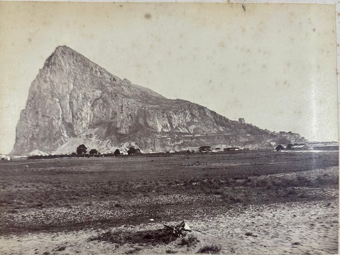 Unknown Photographer - Lot of 8 Albumen Photographs of Gibraltar ca 1870