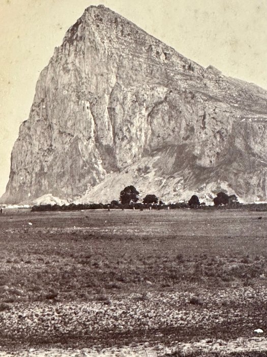 Unknown Photographer - Lot of 8 Albumen Photographs of Gibraltar ca 1870