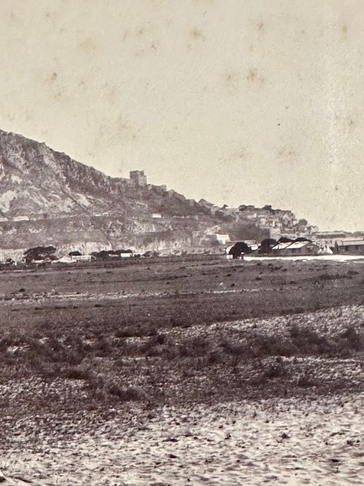 Unknown Photographer - Lot of 8 Albumen Photographs of Gibraltar ca 1870