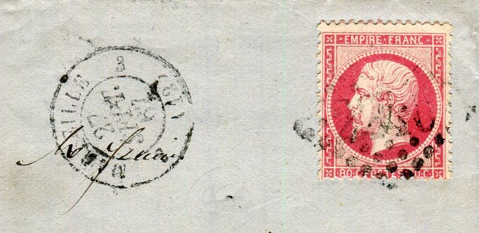 Frankrig 1867 - Superbe  Rare lettre de Marseille pour Yokohama ( Japon ) med nr. 24