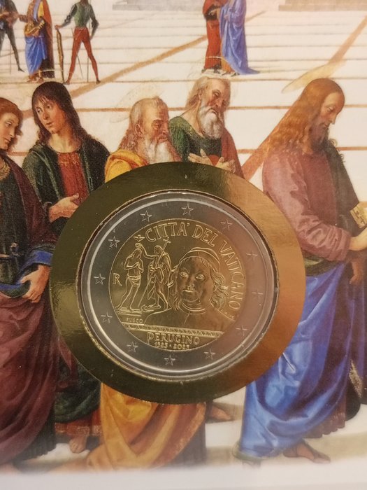 Vatikanstaten. 2 Euro 2023 "Perugino" - Busta Filatelico Numismatica  (Ingen mindstepris)