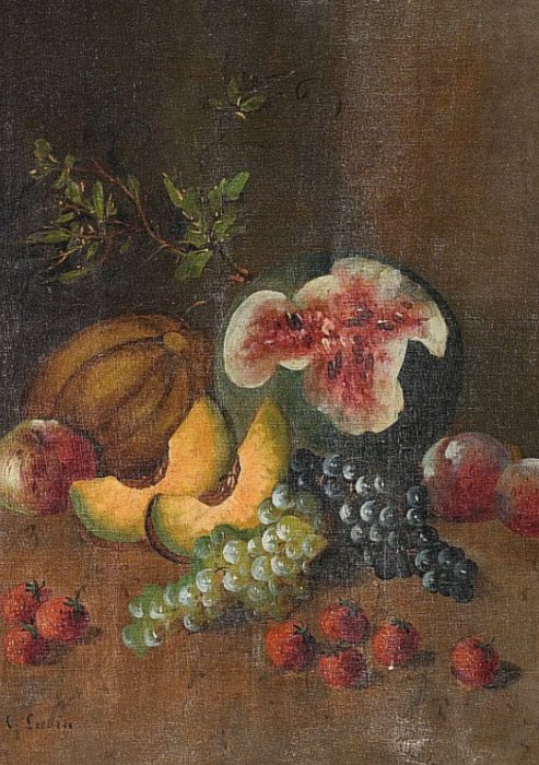 C. Lubin (1886) - Still life with fruit - NO RESERVE