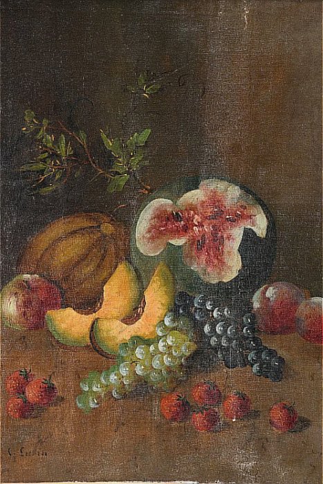 C. Lubin (1886) - Still life with fruit - NO RESERVE