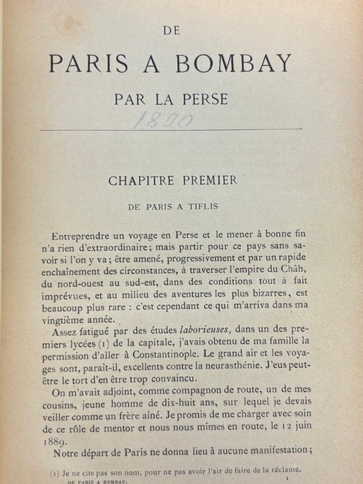 Auguste Lacoin de Vilmorin - De Paris à Bombay par la Perse, Illustrations et cartes - 1895