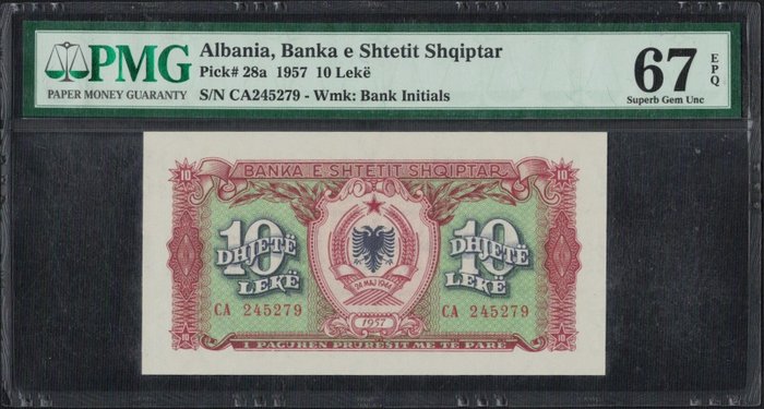 Albanien. - 10 Leke 1957 - Pick 28a  (Ingen mindstepris)