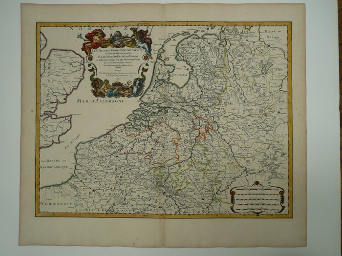 Holland - XVII Provinser; Alexis Hubert Jaillot - Les Dix-sept Provinces des Pays-Bas - 1681-1700