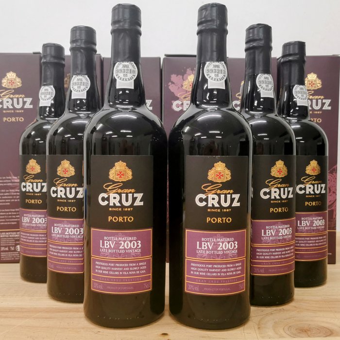 2003 Gran Cruz - Late Bottled Vintage Port -  Porto  - 6 Flasker (0,75 L)