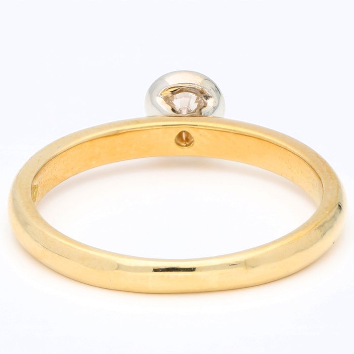 Ingen mindstepris - Ring - 18 kraat Gulguld, Hvidguld Diamant (Natur)