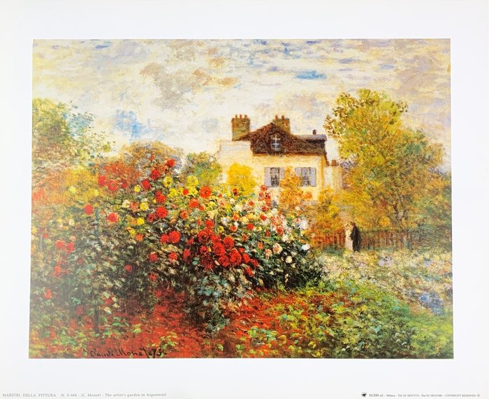 Claude Monet - Künstlergarten in Argenteuil, 1873 - Artprint - 24 x 30 cm