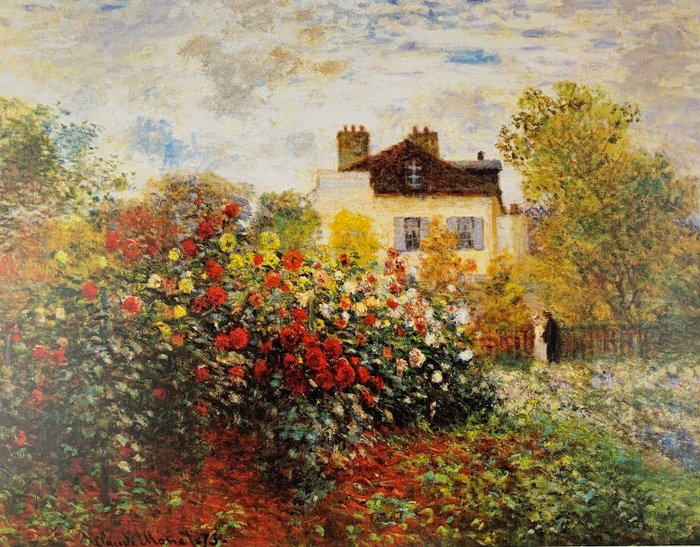 Claude Monet - Künstlergarten in Argenteuil, 1873 - Artprint - 24 x 30 cm