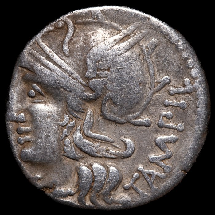 Romerska republiken. M. Baebius Q. f. Tampilus, 137 BC. Denarius Roma  (Ingen mindstepris)