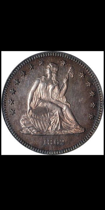 Förenta staterna. Liberty Seated Quarter 1862, PGCS Graded PR62. PROOF. RARE