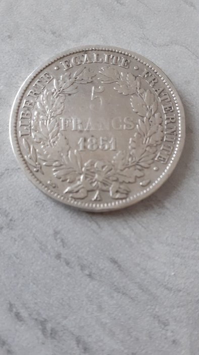 Frankrig. Lot de 3 monnaies en argent (5 Francs et 20 Francs) 1851/1933  (Ingen mindstepris)