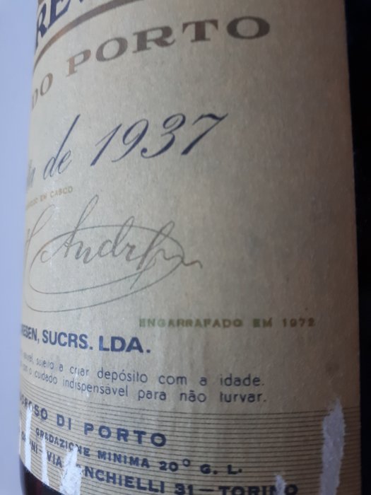 1937 Andresen - Colheita Port - Flasket 1972 -  Douro  - 1 Flaske (0,75L)