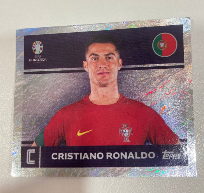 2024 Topps UEFA Euro Stickers Cristiano Ronaldo - 9 Sticker - Næsten så god som ny (NM)