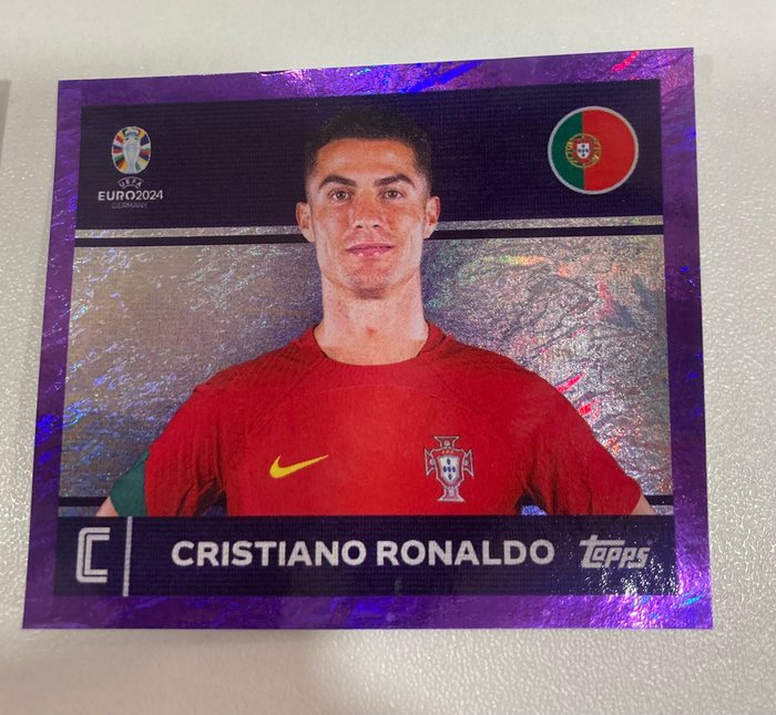 2024 Topps UEFA Euro Stickers Cristiano Ronaldo - 9 Sticker - Næsten så god som ny (NM)