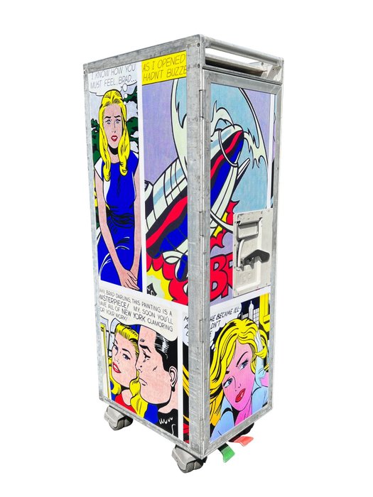 Noboringo "tribute Roy Lichtenstein" Half Size Vliegtuig trolley - Rullebord - CeeVee - Aluminium