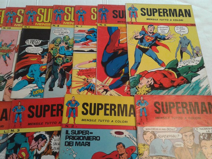 Superman 1/11 completa - 1° serie williams - 1 Comic collection - Første udgave - 1971