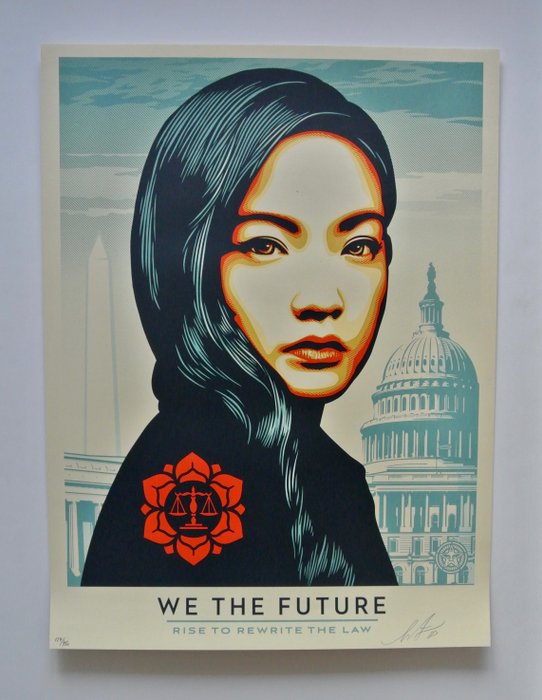 Shepard Fairey (OBEY) (1970) - We the Future Rise to Rewrite the Law