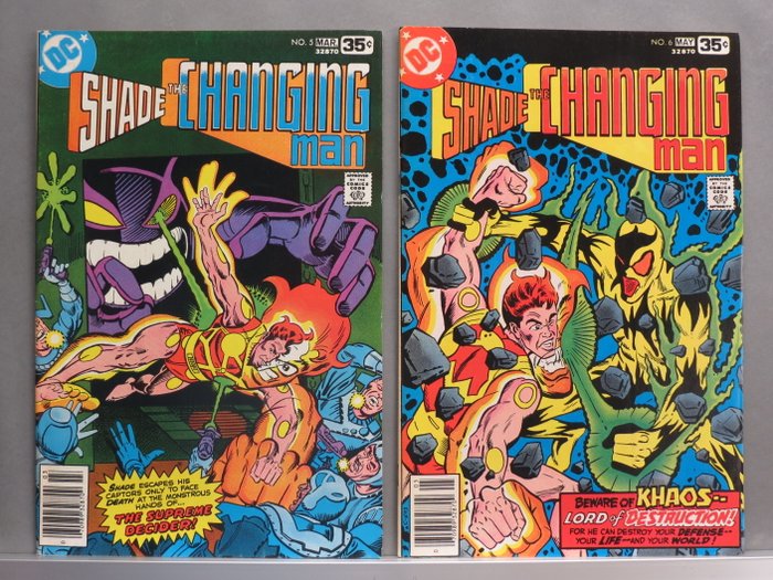 Bundle with rare Bronze Age DC comics - Secret Origins, Wanted -the most dangerous villains, Metal Men , Plastic Man, Shade the changing - 21 Comic - 1970/1977