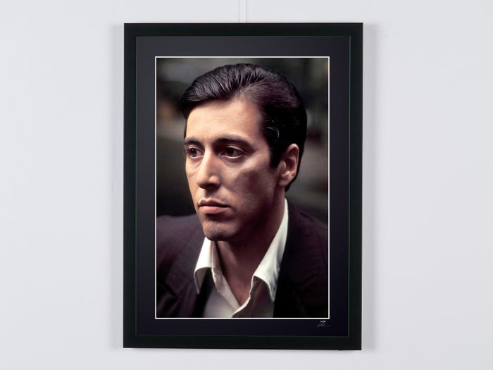 The Godfather, - Al Pacino as "Michael Corleone" - Fine Art Photography - Luxury Wooden Framed 70X50 cm - Limited Edition Nr 02 of 30 - Serial ID 30269 - Original Certificate (COA), Hologram Logo Editor and QR Code - 100% New items.