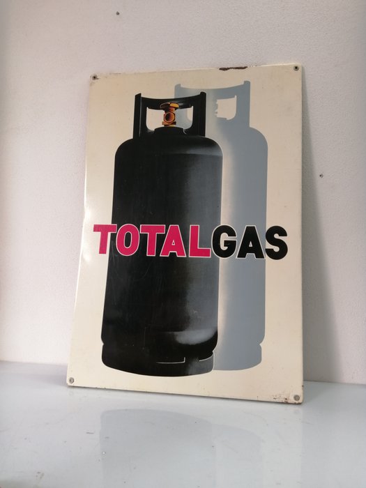 Totalgas - 1970s - Emaljeskilt - Jern