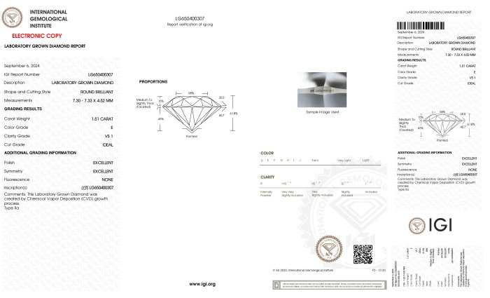 Ingen mindstepris - Øreringe - 18 kraat Hvidguld -  3.01ct. tw. Diamant (Laboratoriedyrket) - E-VS1