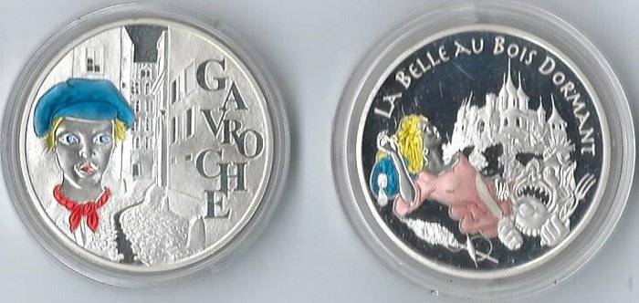 Frankrig. 1 1/2 Euro 2002 und 2003  (Ingen mindstepris)