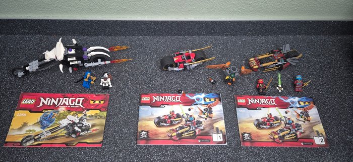 Lego - Ninjago - 2259 + 70600 - Skull Motorbike + Ninja Bike Chase - 2010-2020