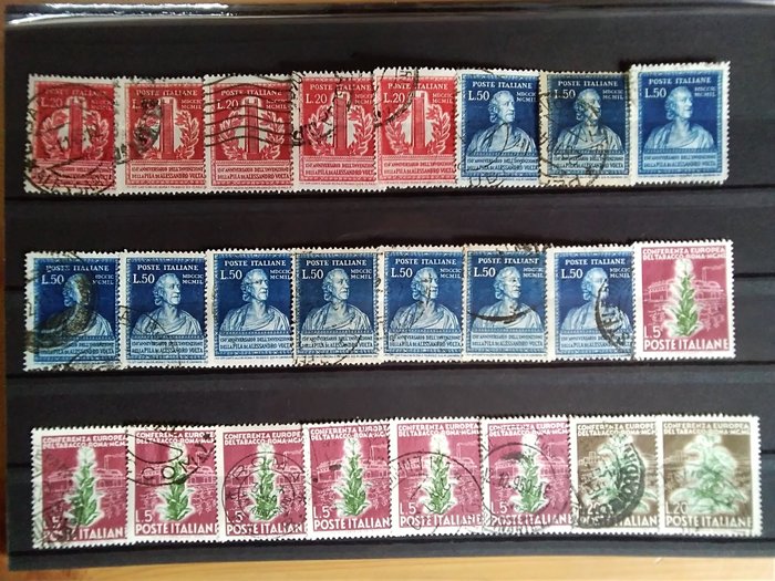 Italien 1947/1952 - Italien Republik 1947/1952 udvalg af serier og stykker fra perioden brugt Sassone euro 3450 - Sassone 2022