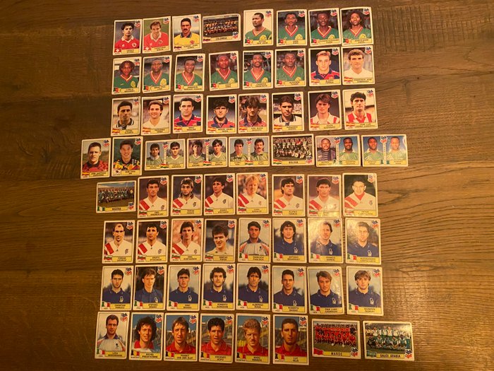 Panini - World Cup USA 94 - Red backs! - 64 Loose stickers