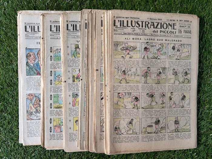 L'Illustrazione dei piccoli nn 1/52 cpl - 1922 - 47x riviste sciolte 1922/1925 - 99 Magasiner - Første udgave - 1922/1925