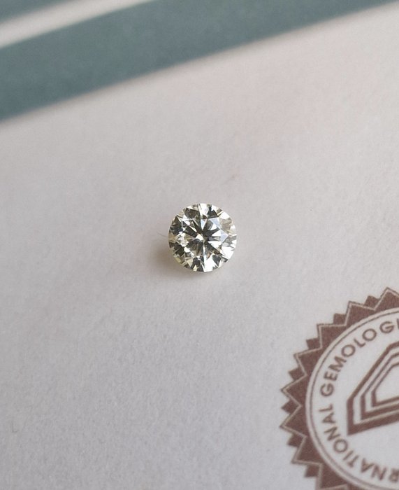 1 pcs Diamant  (Natur)  - 0.30 ct - Rund - K - SI2 - International Gemological Institute (IGI) - Premium Diamond EX EX EX