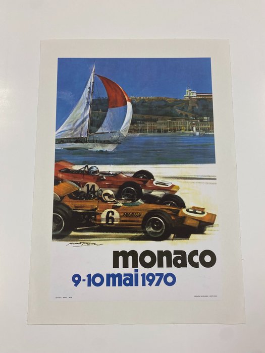 Michael Turner - MONACO - 9/10 mai 1970 (linen backed on canvas) - 1970‹erne