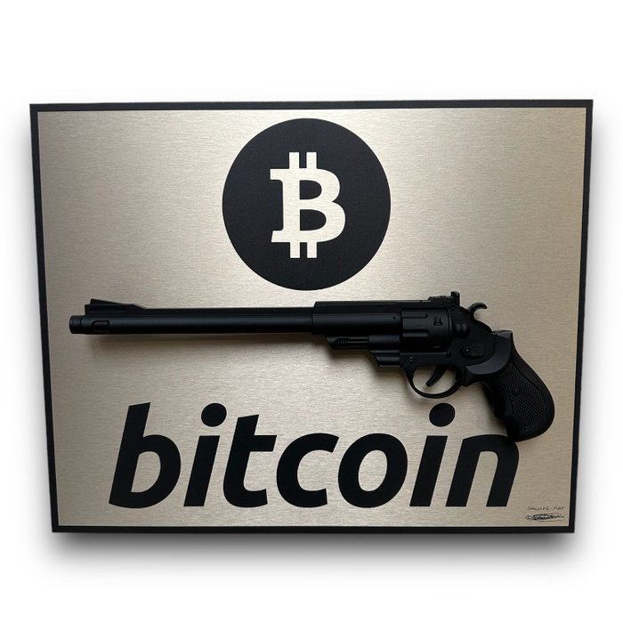 Daluxe Art - Bullrun Starts - Bitcoin Gold Gun - Crypto Art