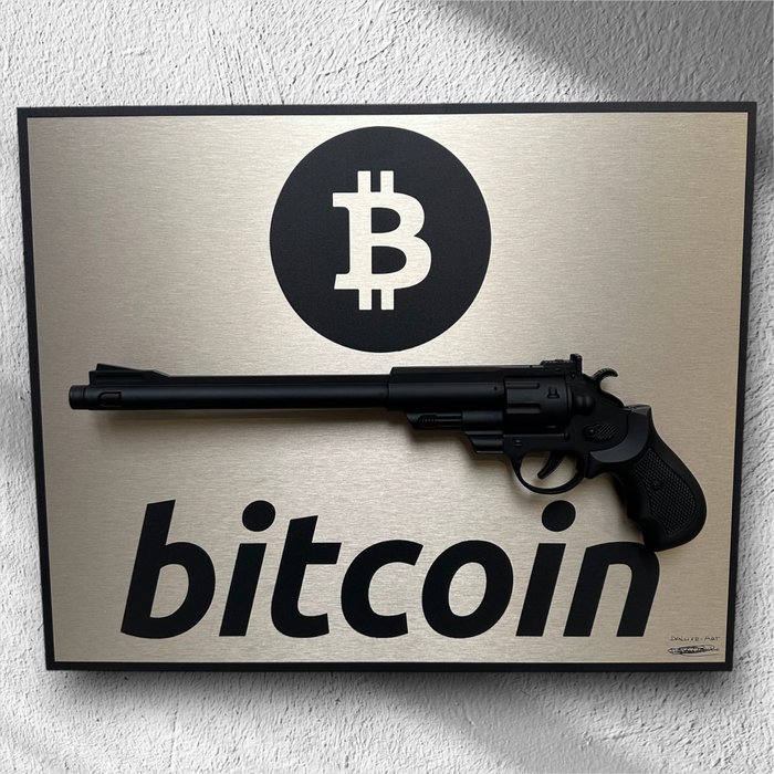 Daluxe Art - Bullrun Starts - Bitcoin Gold Gun - Crypto Art