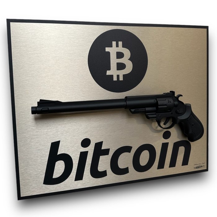 Daluxe Art - Bullrun Starts - Bitcoin Gold Gun - Crypto Art