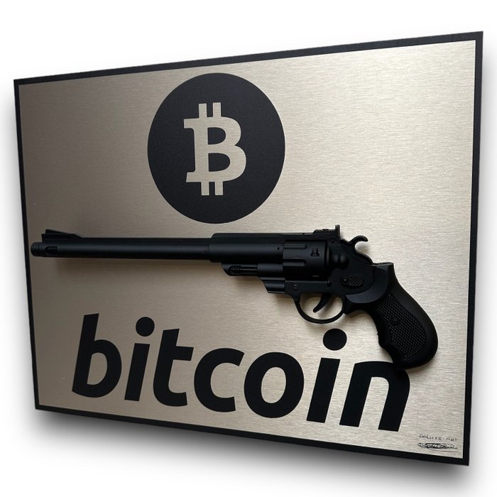 Daluxe Art - Bullrun Starts - Bitcoin Gold Gun - Crypto Art