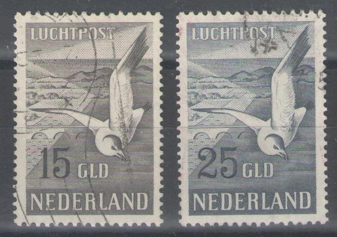 Holland 1951 - Luftpost Måger - NVPH LP12/LP13