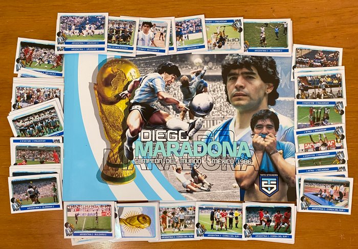 Tato Stickers - Diego Maradona Campeon del Mundo Mexico 86 - 1 Empty album + complete loose sticker set