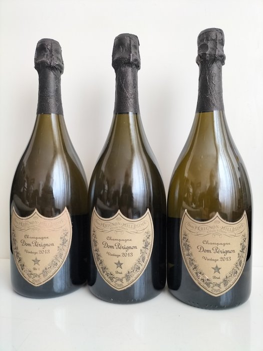 2013 Dom Pérignon - Champagne Brut - 3 Flasker (0,75 L)