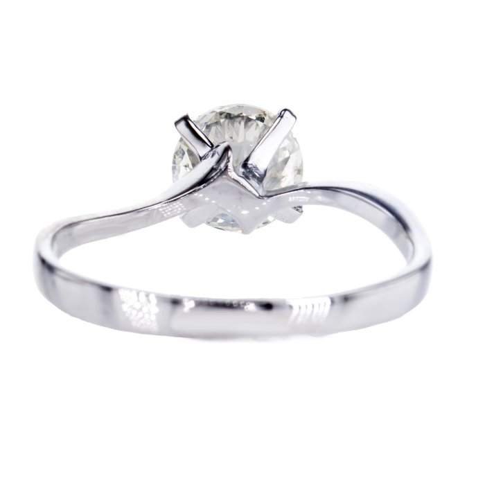 Ingen mindstepris - Forlovelsesring - 14 karat Hvidguld -  1.01ct. tw. Diamant (Natur)