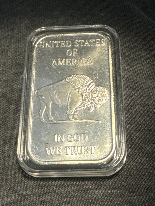 Förenta staterna. Silver bar American Buffalo Barren , 1 Oz (.999)  (Ingen mindstepris)