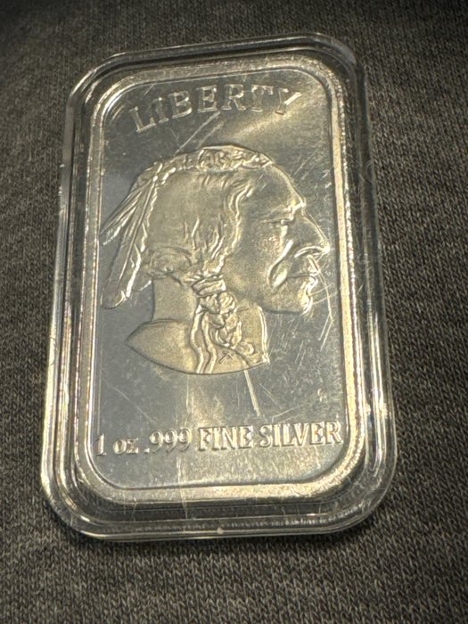 Förenta staterna. Silver bar American Buffalo Barren , 1 Oz (.999)  (Ingen mindstepris)